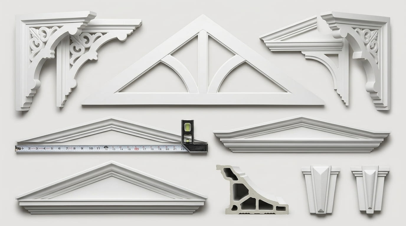gable brackets & pediments